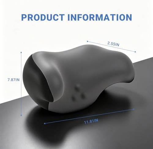 RURISUN U Shaped Pillow,Car Headrest Pillow, for Sleeping with Adjustable Strap Travel Cervical Neck Pillow,100% Memory Foam Breathable Removable Cover(Gray, 1PC) - Image 7