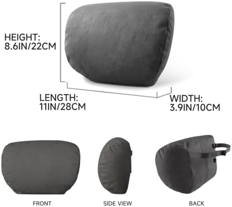 Car Neck Pillow, 2 Pack Soft Headrest for Driving (Black) - Image 3