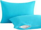 NTBAY Toddler Pillows with Pillowcases Set, 4 Piece 13 x 18, Blue by NTBAY