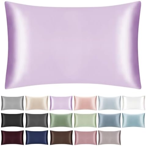Silk Toddler/Travel Pillowcase, Light Purple, 13"x18" by SILKTALE
