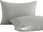 NTBAY Toddler Pillows with Pillowcases Set, 4 Piece 13 x 18, Smoke Grey by NTBAY