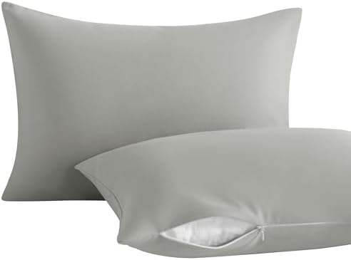 NTBAY Toddler Pillows with Pillowcases Set, 4 Piece 13 x 18, Smoke Grey by NTBAY