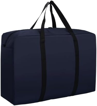 Large Moving Bags,79L Thickened Travel Duffle Bag with Zippers & Reinforced Handles- Space Saving Storage Totes,for Bed Organize Clothing,Blanket(Navy Blue) by Unknown