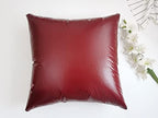 2pcs PU Waterproof Pillowcases With Zipper Pillow Protectors, Dust Proof, Grease Proof, Dog Proof, Extends Pillow Life, Utility Patent Square Pillow covers, Beddings(Euro(26"*26"), Wine red) - Image 2