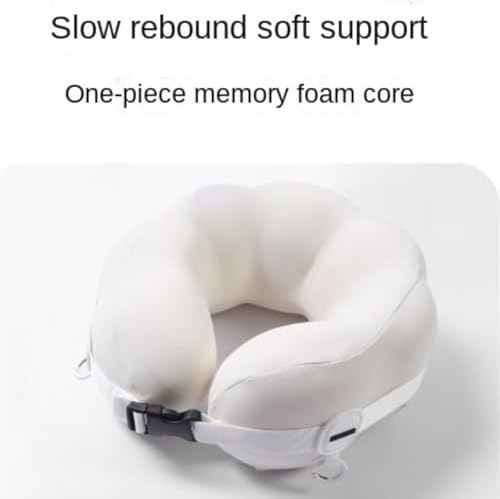 QUQUQ Travel Neck Pillow for Sleeping U-Shaped Portable Travel Neck Pillow Suitable for Support On Airplanes Comfortable(Grey) - Image 4