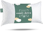 ComfyDown 20x30 Throw Pillow Insert, Down & Feather Fill, 100% Cotton Cover, Made in USA – Premium Soft Lumbar Decorative Pillow Form Sham Stuffer for Bed, Sofa & Couch by ComfyDown