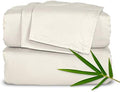Pure Bamboo Split King Sheets, Genuine 100% Organic Viscose Derived from Bamboo Bed Sheet Set, Soft & Cooling, Double Stitching, 2 Fitted Sheets (Split King, Ivory) by PureBamboo