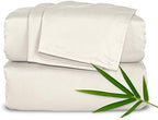 Pure Bamboo Split King Sheets, Genuine 100% Organic Viscose Derived from Bamboo Bed Sheet Set, Soft & Cooling, Double Stitching, 2 Fitted Sheets (Split King, Ivory) by PureBamboo