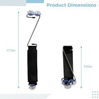 Guitar Rest with Leather Strap & Suction Cups, Adjustable Foldable Guitar Footstool for Classical & Acoustic Guitars - Image 4