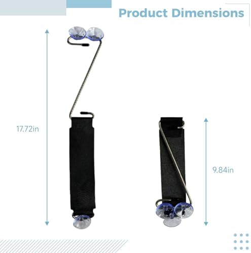 Guitar Rest with Leather Strap & Suction Cups, Adjustable Foldable Guitar Footstool for Classical & Acoustic Guitars - Image 4