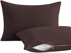 NTBAY Toddler Pillows with Pillowcases Set, 4 Piece 13 x 18, Dark Brown by NTBAY