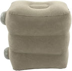 Inflatable Foot Rest Portable PVC Flocking Promote for Office Home Airplane Travel (Dark Gray) by Unknown