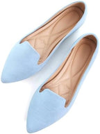 SAILING LU Women's Pointy Toe Ballets Flats PU Leather by SAILINGLUOfficial