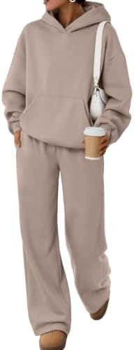 Trendy Queen Womens Oversized Hoodie Wide Leg Pants 2 Piece Lounge Set by TrendyQueen