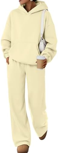 Trendy Queen Womens Oversized Hoodie Wide Leg Pants 2 Piece Lounge Set by TrendyQueen