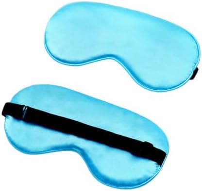 Solid Color Cotton Eye Mask for Sleeping (Sky Blue) by Unknown
