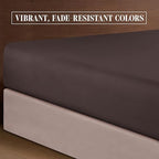Elegant Comfort Luxury Soft 1500 Premium Hotel Quality Microfiber Wrinkle and Fade Resistant Cozy 6-Piece Bedding Set, Easy All Around Elastic Fitted Sheet, Deep Pocket, Queen, Chocolate Brown - Image 6