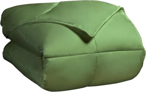SUPERIOR All Season Down Alternative Comforter, King, Terrace Green by SUPERIOR