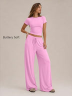 Trendy Queen Women's 2 Piece Matching Summer Lounge Set with Pockets - Image 2