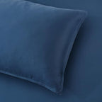 Luxury Bamboo Market | Queen Envelope Pillowcase Set | 100% Viscose Made from Bamboo | Organically Grown | Ultra Soft | Cooling | 2pcs [Midnight Blue] - Image 3