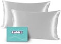 Gabire Mulberry Silk Pillowcases Set of 2, Both Sides Real Silk Pillow Covers for Hair and Skin Cool Pillowcase Organic Silk Pillowcase 2 Pack with Hidden Zipper, Silver Grey, King (20"×36") by MulberrySilkPillowcases