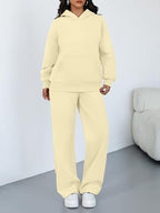 Trendy Queen Womens Oversized Hoodie Wide Leg Pants 2 Piece Lounge Set - Image 2