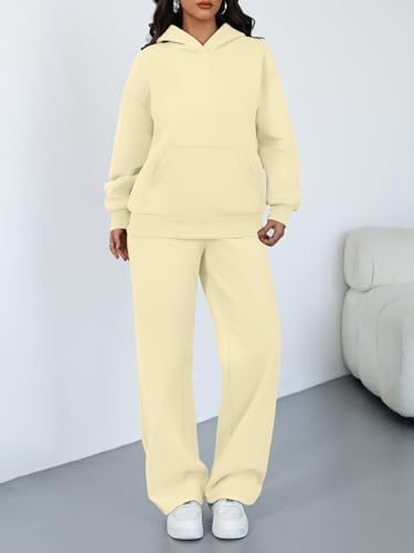 Trendy Queen Womens Oversized Hoodie Wide Leg Pants 2 Piece Lounge Set - Image 2