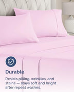 Standard Pillow Cases - 8 Pack Pillowcase Covers - 20" x 26" (Light Pink) - Image 4