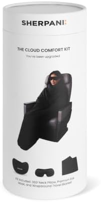 Sherpani Cloud Comfort Kit Travel Set, Memory Foam Neck Pillow (Black) - Image 7