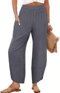 ANRABESS Womens Wide Leg Palazzo Capri Barrel Pants Cropped Trousers by ANRABESS