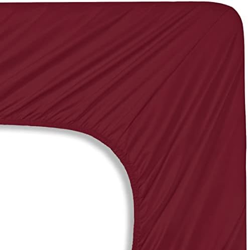 Mocassi King Sheet Set - Luxury Hotel 1800 Premier Bedding Sheets & Pillowcases - Ultra Soft Breathable & Cooling Bed Sheets - Deep Pocket - Wrinkle Resistant - 4 Piece Set - King, Burgundy - Image 5
