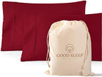 1000 TC King Pillowcases Set of 2 100% Egyptian Cotton Pillow Cases by GoodSleepBedding