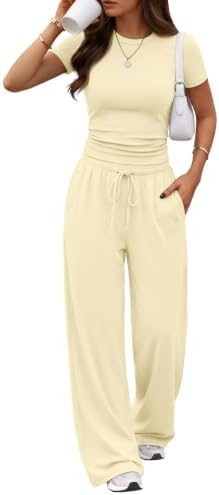 Trendy Queen Women's 2 Piece Matching Summer Lounge Set with Pockets by TrendyQueen