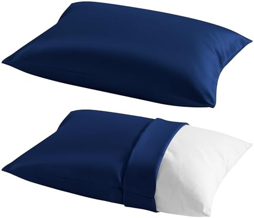 NTBAY Toddler Pillows with Pillowcases Set, 4 Piece 13 x 18, Navy Blue by NTBAY