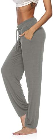 DIBAOLONG Womens Yoga Pants Wide Leg Comfy Drawstring Loose Straight Lounge Running Workout Legging by DIBAOLONG