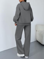 Trendy Queen Womens Oversized Hoodie Wide Leg Pants 2 Piece Lounge Set - Image 4