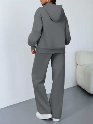 Trendy Queen Womens Oversized Hoodie Wide Leg Pants 2 Piece Lounge Set - Image 4