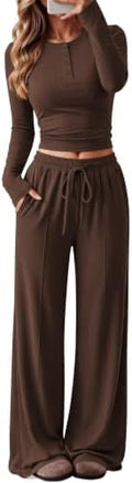 Ekouaer Two Piece Sets for Women Fall Lounge Sets Casual Matching Outfits by EKOUAER