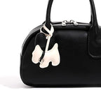 Trendy PU Leather Pillow Bag Bowling Bag for Women - Image 7
