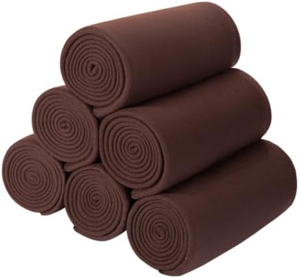 Fleece Throw Blankets Bulk Fleece Blankets Solid Wholesale Lightweight Warm Soft for Pet Bed Sofa Couch Office Wedding Gifts Travel Seasons 50x60 Inches Pack of 6 Chocolate Brown by SPEICALGLORY