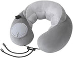 QUQUQ Travel Neck Pillow for Sleeping Inflatable U-Shaped Foldable Office Travel Neck Support Pillow Comfortable(Grey) by Unknown