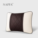 Car Pillows Napa Leather Car Seat Rest Cushion Car Lumbar Pillow for Mercedes Benz Maybach S-Class Lumbar Support Pillow car Accessories（Beige Coffee） - Image 3