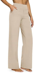 G4Free Yoga Pants for Women Wide Leg Pants with Pockets High Waisted by G4Free