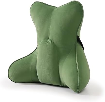 Lumbar Support Pillow(Pat. Pend) for Lower Back Pain Relief – Multi-Functional Ergonomic Lumbar Cushion, Reading Pillow for Office Chair, Car Seat & Sofa,Olive Green by Ailuteie