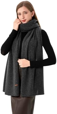 Cashmere Wrap Soft Knitted Scarf Stole for Women Airplane Travel Blanket Shawl 87x28 IN Extra Large Pashmina - Image 4