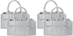 Cute Castle 4 Pack Diaper Caddy Organizer - Portable Baby Caddy Organizer with Handle, Nursery Storage Bin and Car Organizer for Girls, Boys - Baby Gift Basket - Grey by Cute+Castle