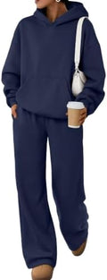 Trendy Queen Womens Oversized Hoodie Wide Leg Pants 2 Piece Lounge Set by TrendyQueen