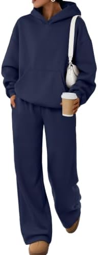 Trendy Queen Womens Oversized Hoodie Wide Leg Pants 2 Piece Lounge Set by TrendyQueen