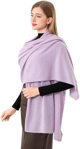 Cashmere Wrap Soft Knitted Scarf Stole for Women Airplane Travel Blanket Shawl 87x28 IN Extra Large Pashmina - Image 2