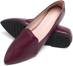 SAILING LU Women's Pointy Toe Ballets Flats PU Leather - Image 4